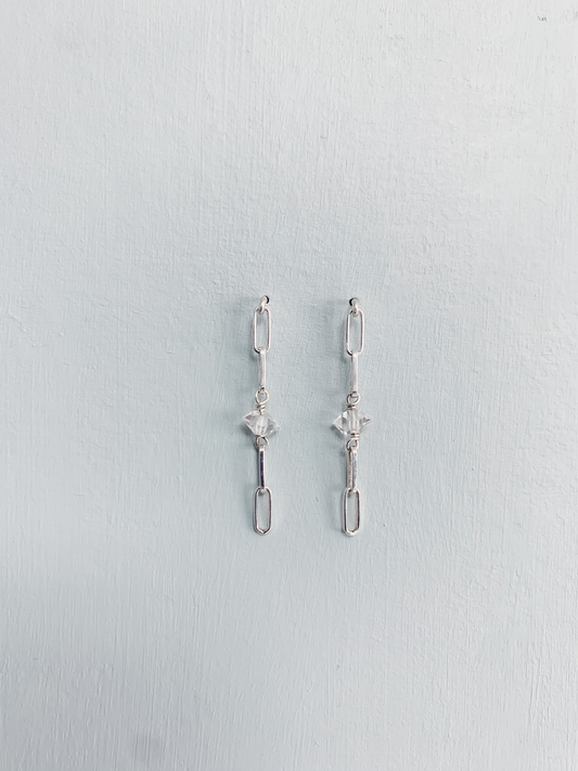 Bold Herkimer Diamond Earrings
