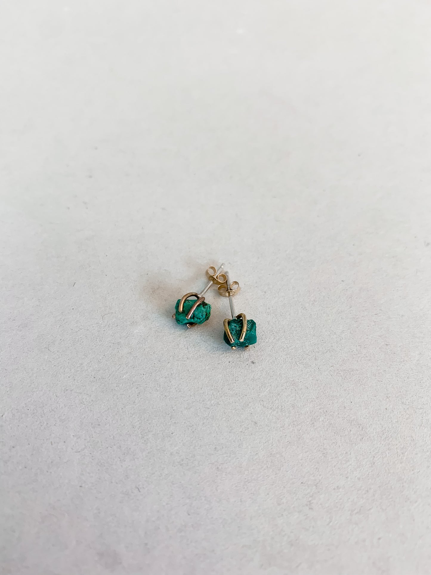 Raw Turquoise Stud Earrings