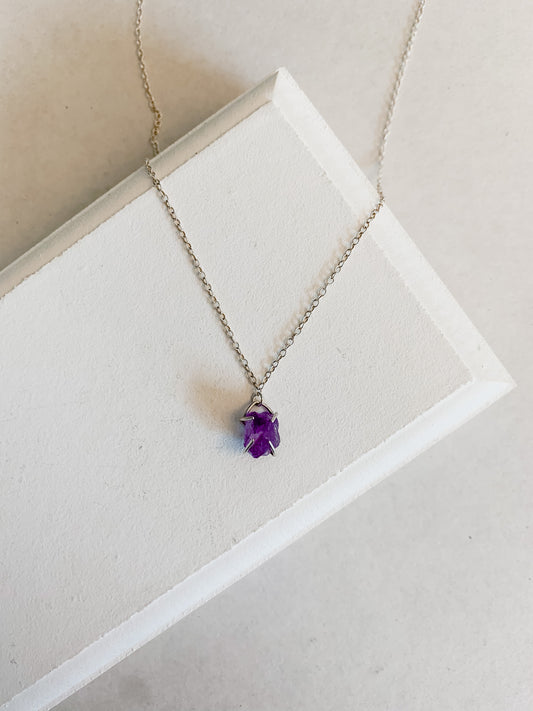 Raw Amethyst Necklace