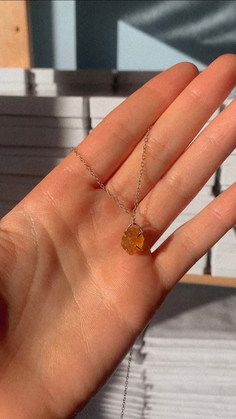Raw Citrine Necklace