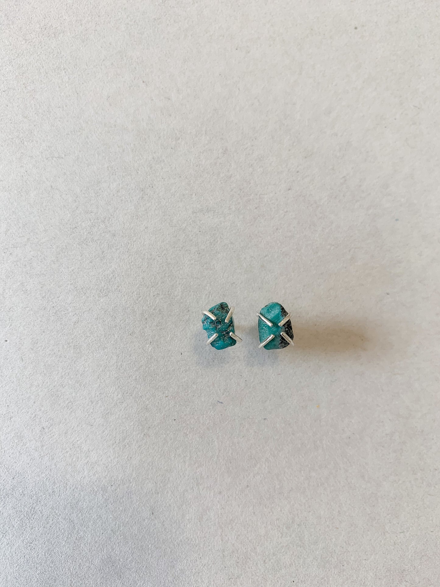 Raw Turquoise Stud Earrings