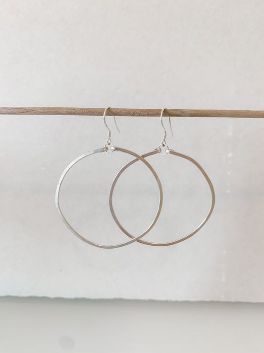 Hammered Hoop Earrings