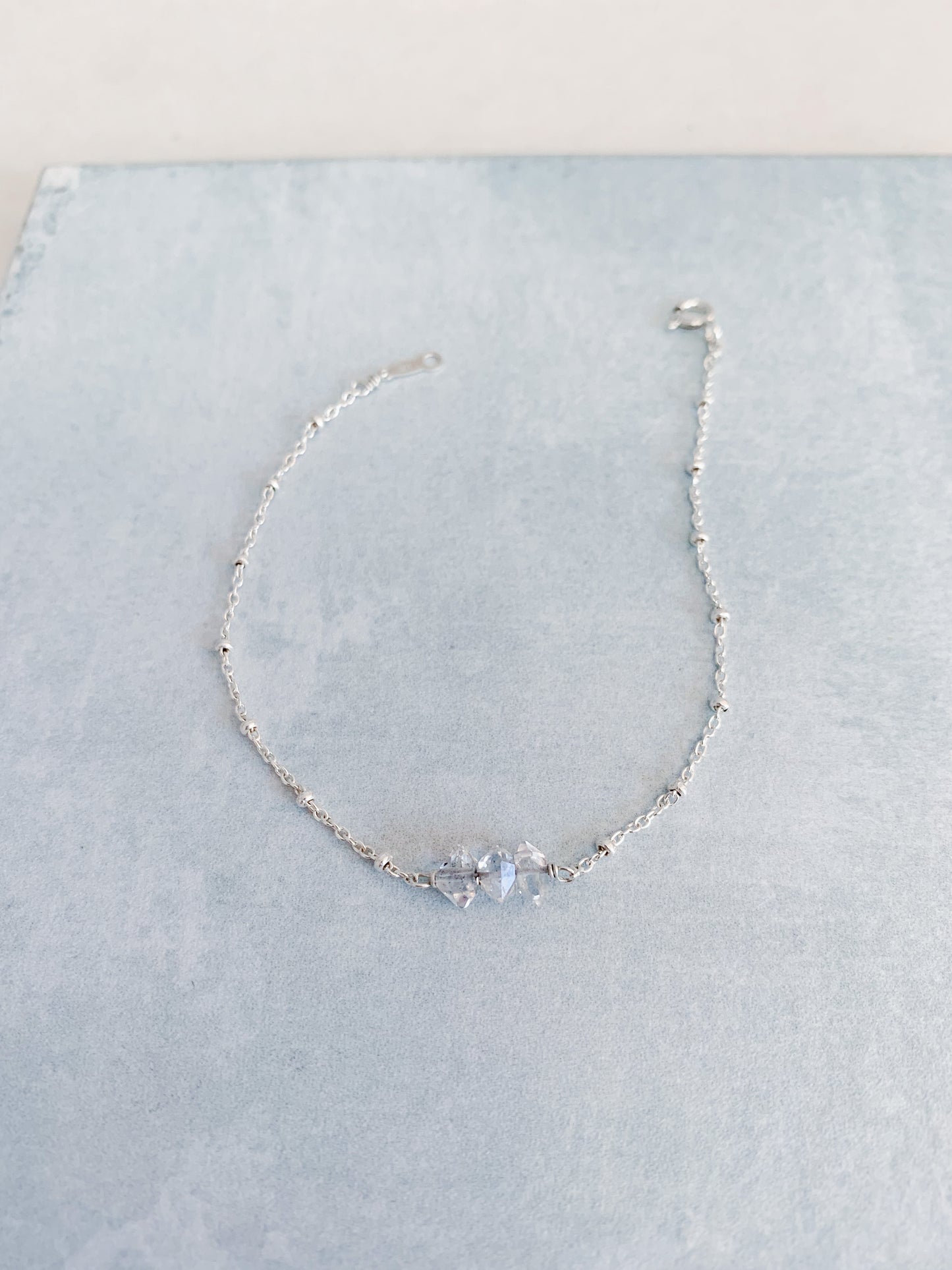 Triple Herkimer Diamond Bracelet