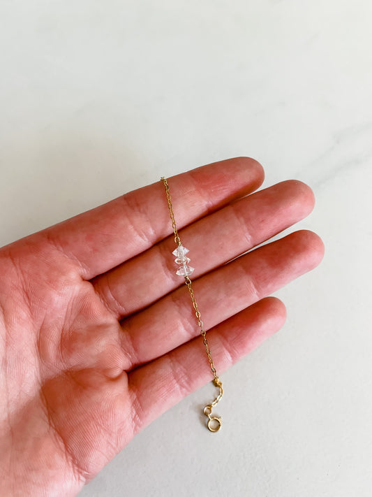 Triple Herkimer Diamond Bracelet