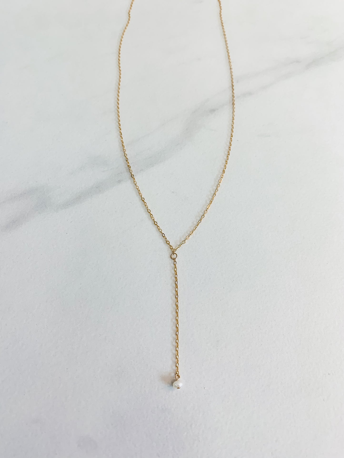 Freshwater Pearl Lariat Necklace