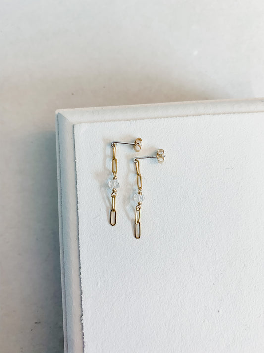 Bold Herkimer Diamond Earrings