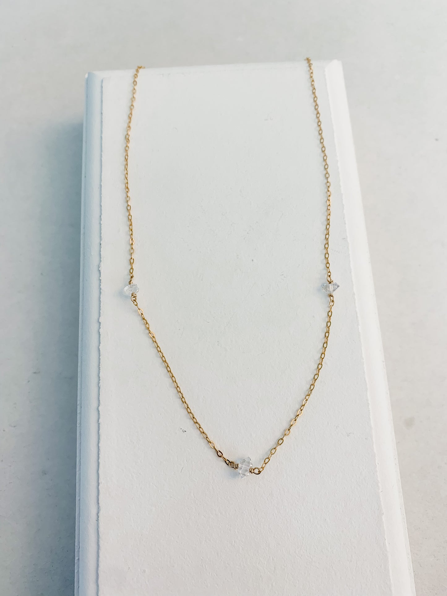Triple Herkimer Diamond Necklace