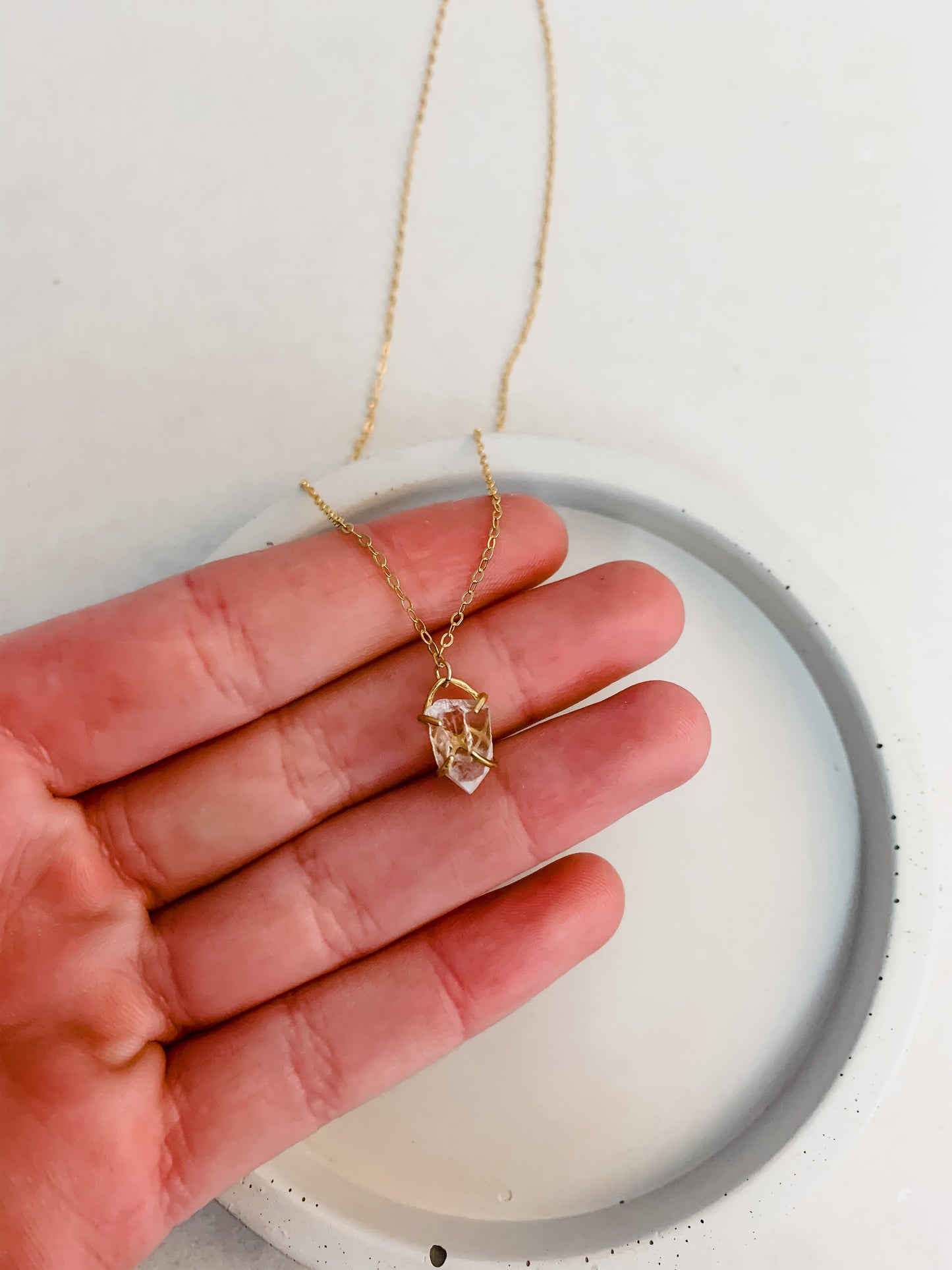 Raw Clear Quartz Necklace