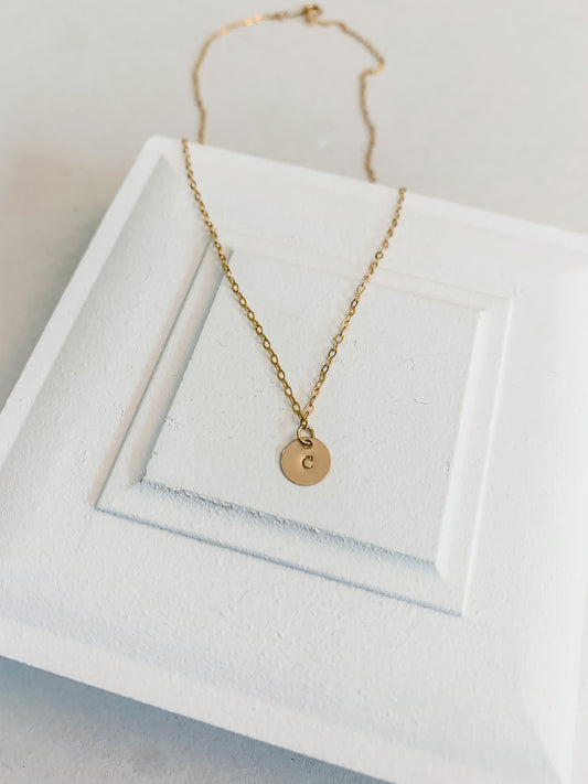 Initial Coin Necklace