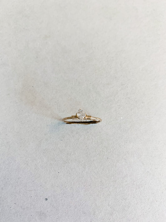 Herkimer Diamond Stacker Ring