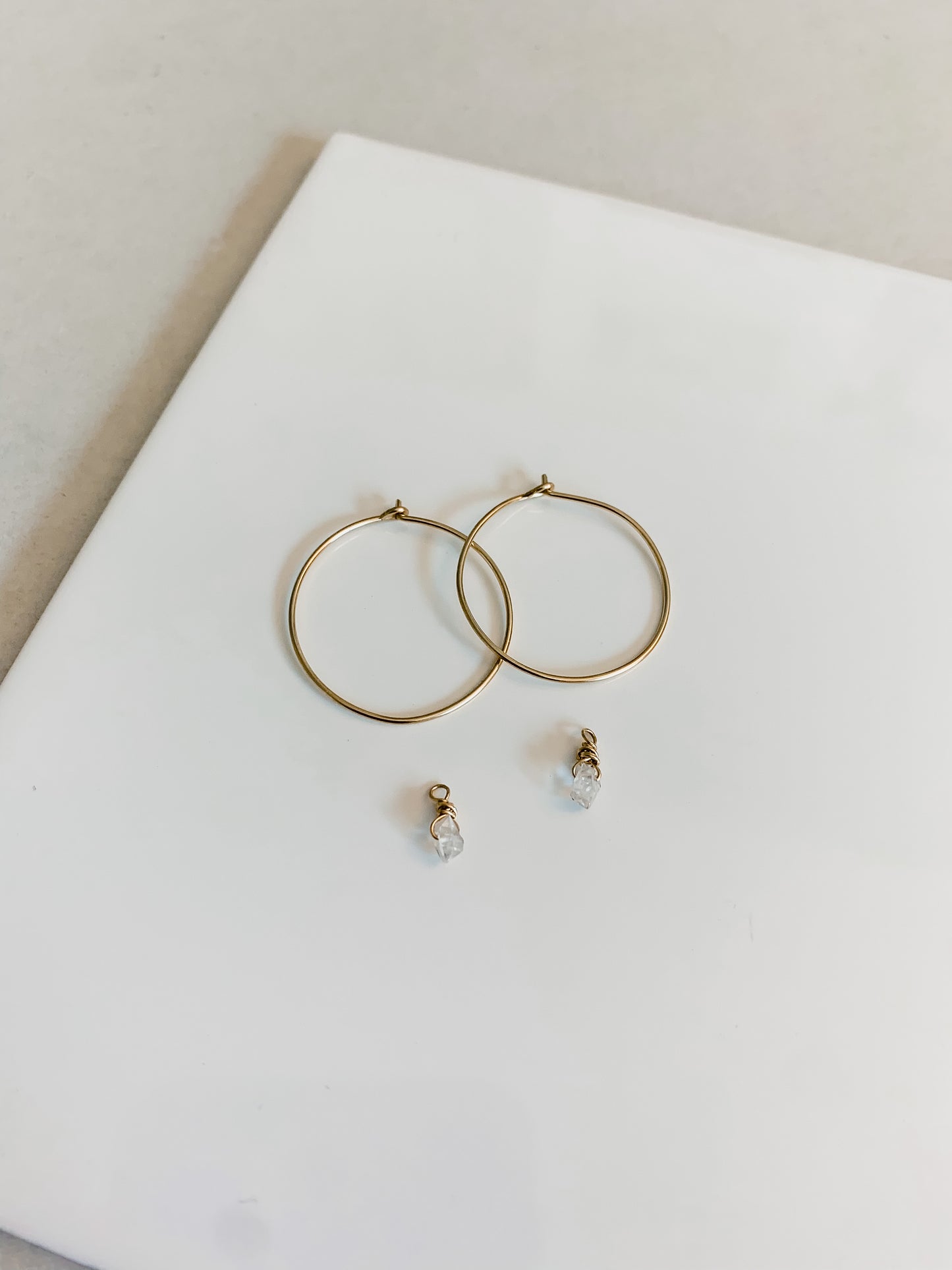 Herkimer Diamond Hoop Earrings