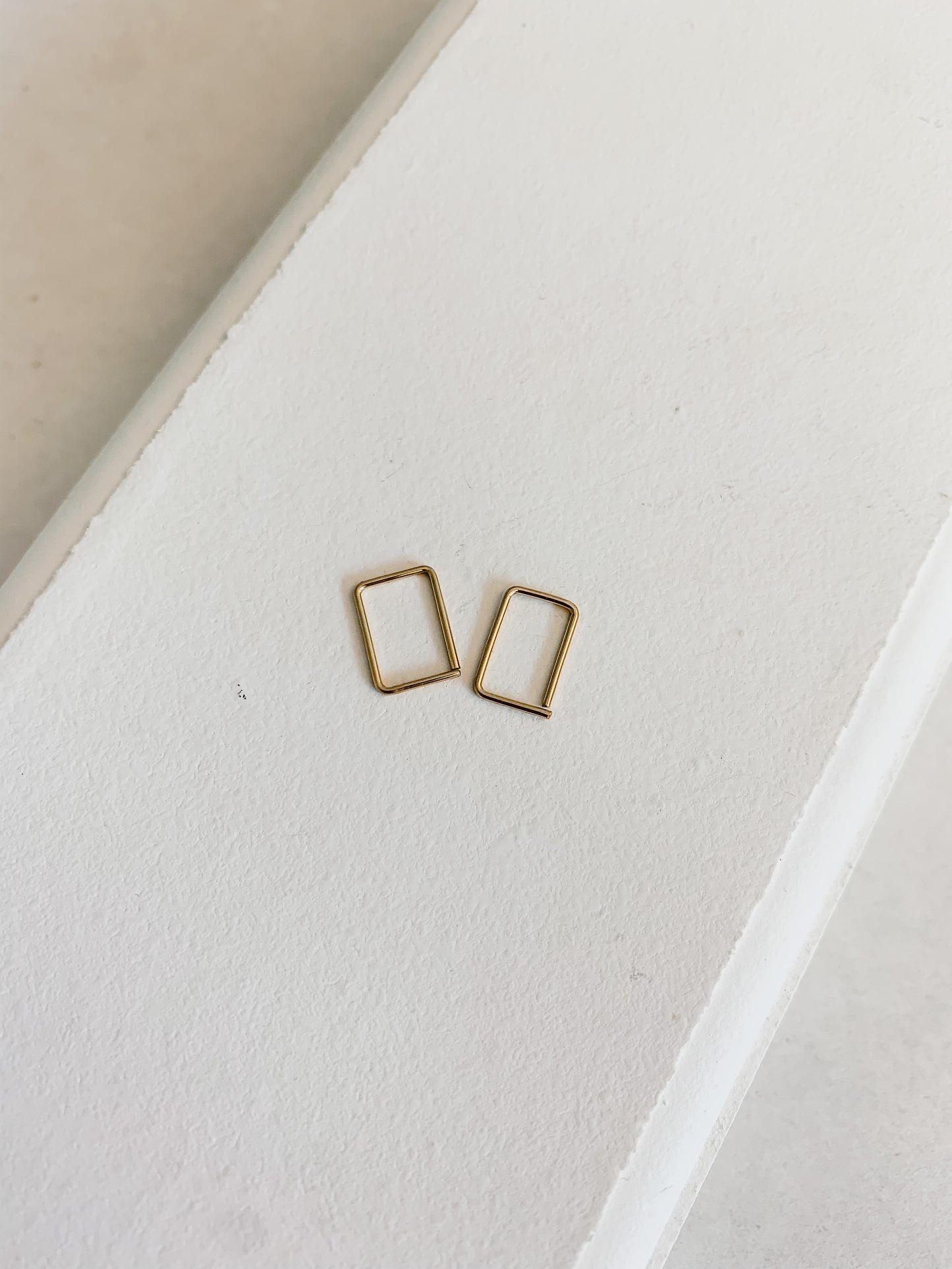 Rectangle Threader Earrings