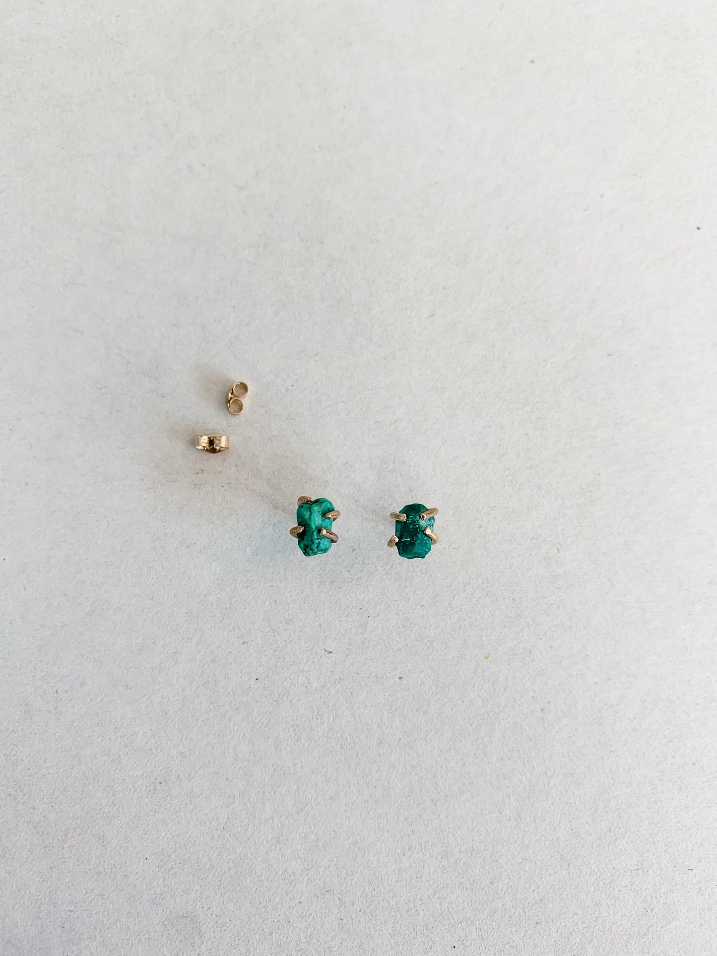 Raw Turquoise Stud Earrings