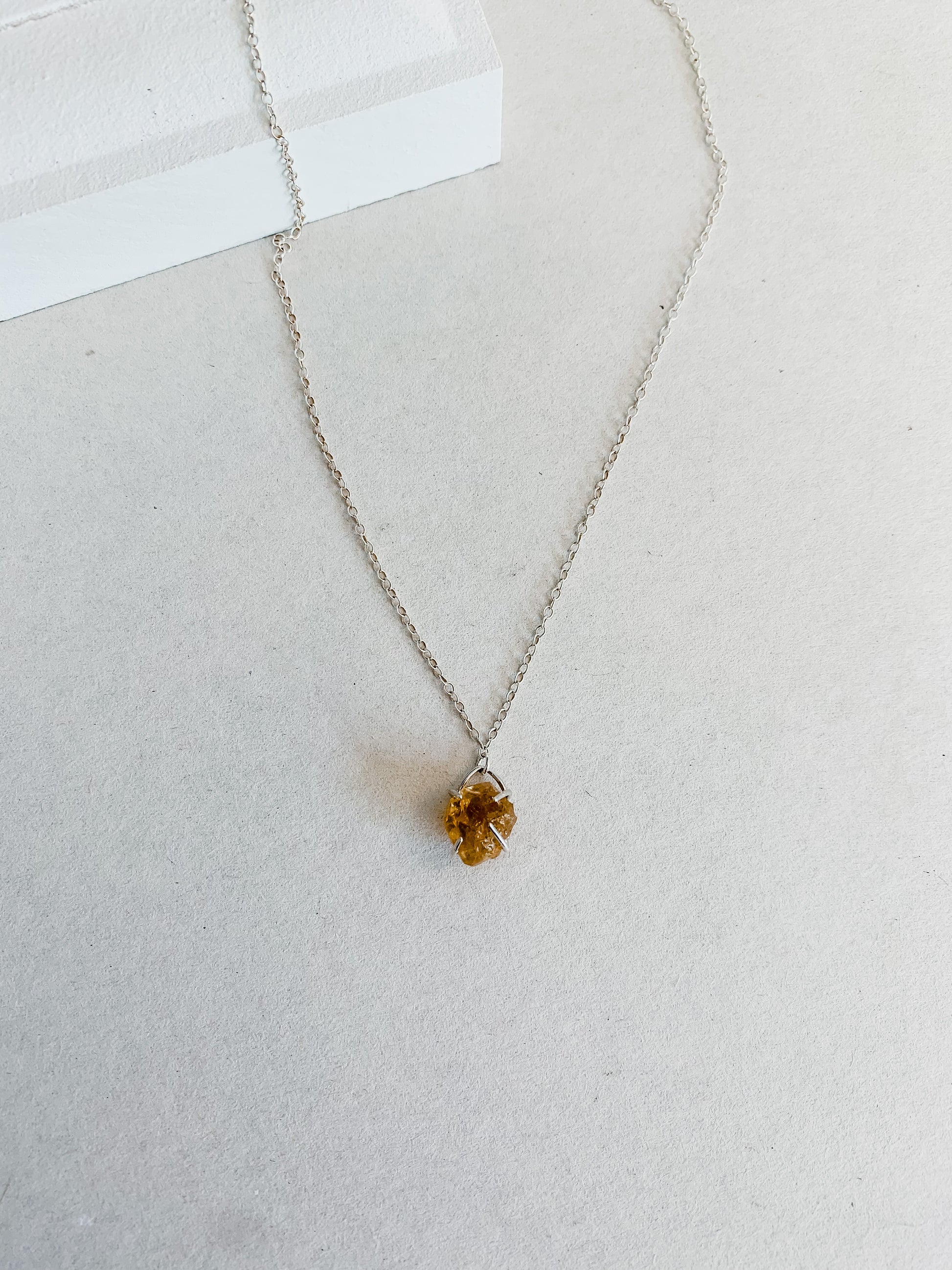 Raw Citrine Necklace - Main Image