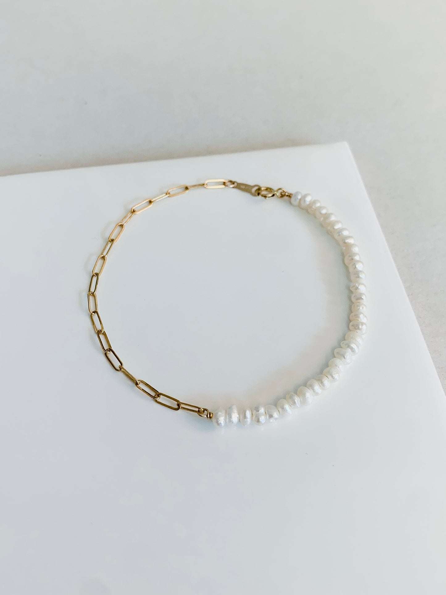 Half Freshwater Pearl Bracelet