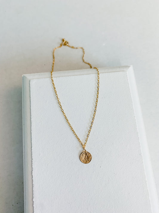 Textured Coin Necklace