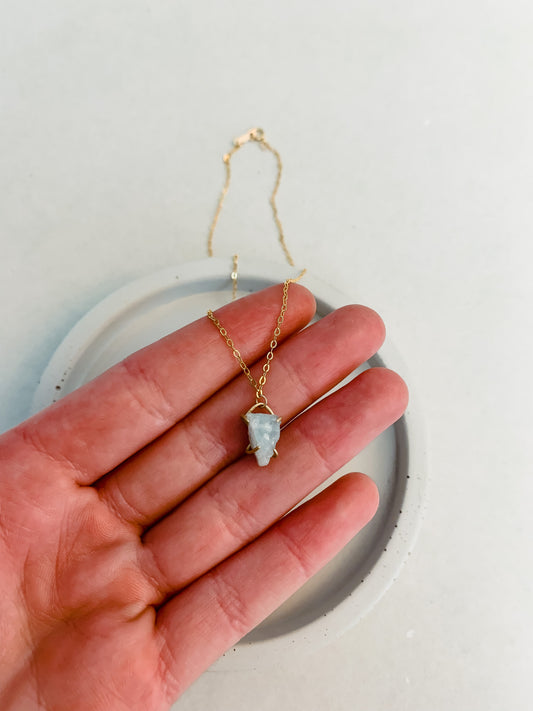 Raw Aquamarine Necklace