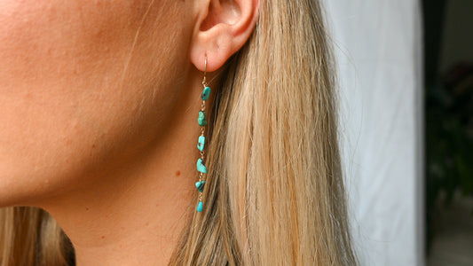 Turquoise Waterfall Earrings